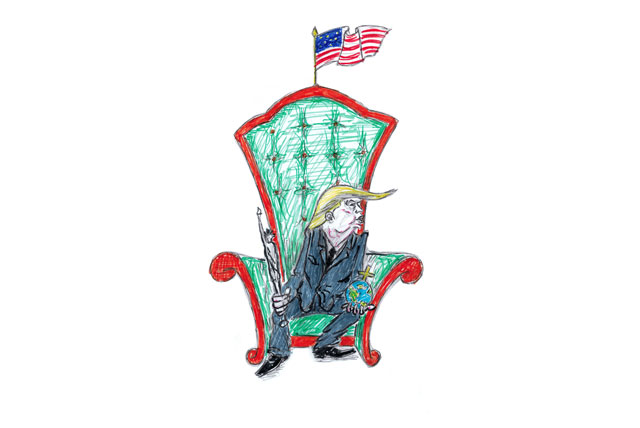 Trump takes his throne 